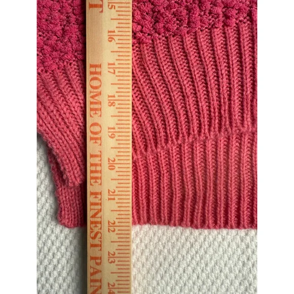 Women's POLIM Pink Textured Hoodie Sweater Size M - Picture 6 of 6